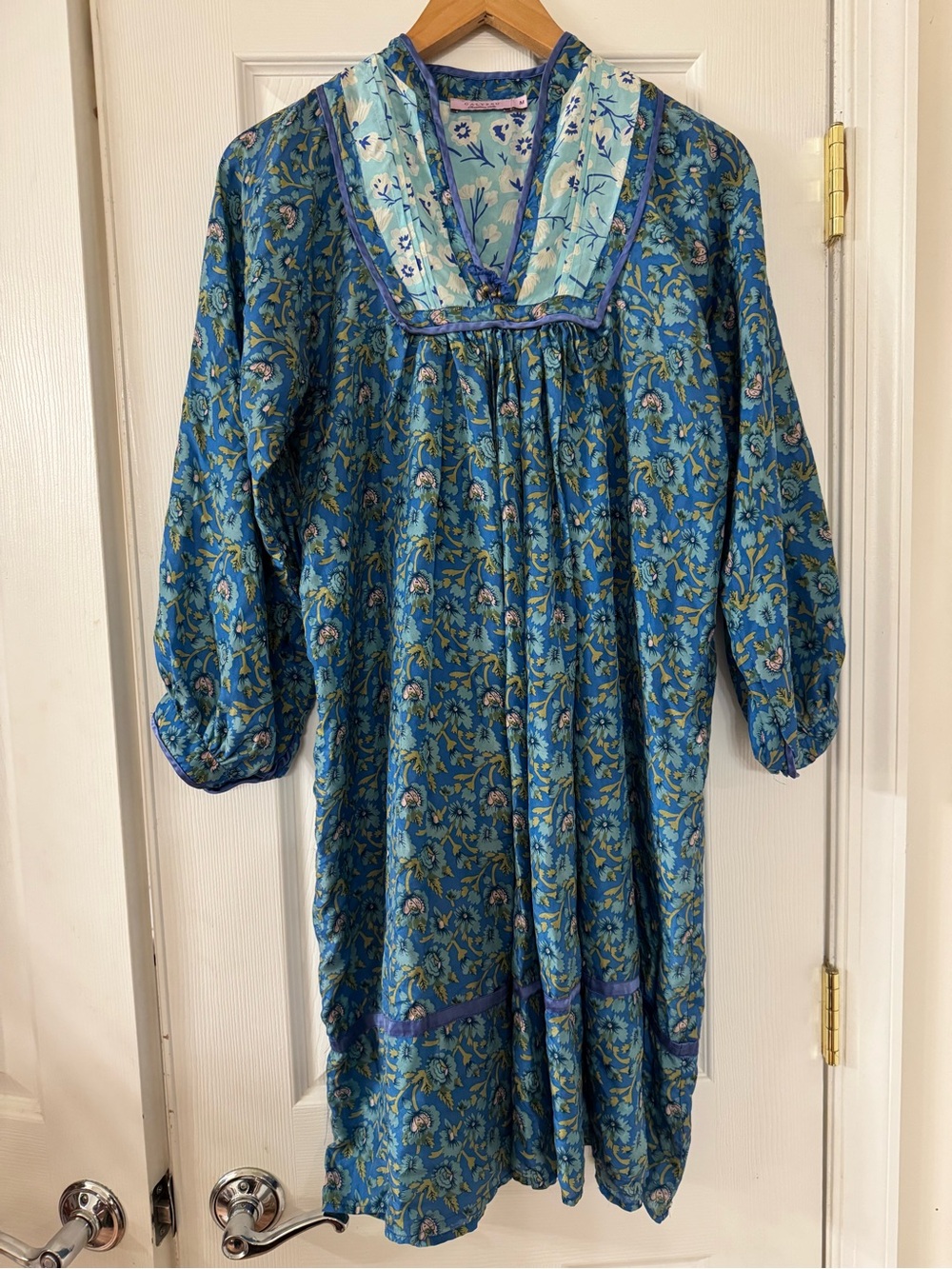 Calypso Christiane Celle Vintage Silk Dress Tunic Top Boho Quiet Luxury Sz M